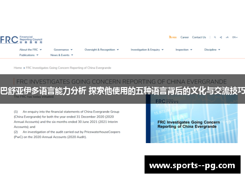 巴舒亚伊多语言能力分析 探索他使用的五种语言背后的文化与交流技巧 巴舒亚伊多语言能力分析 探索他使用的五种语言背后的文化与交流技巧